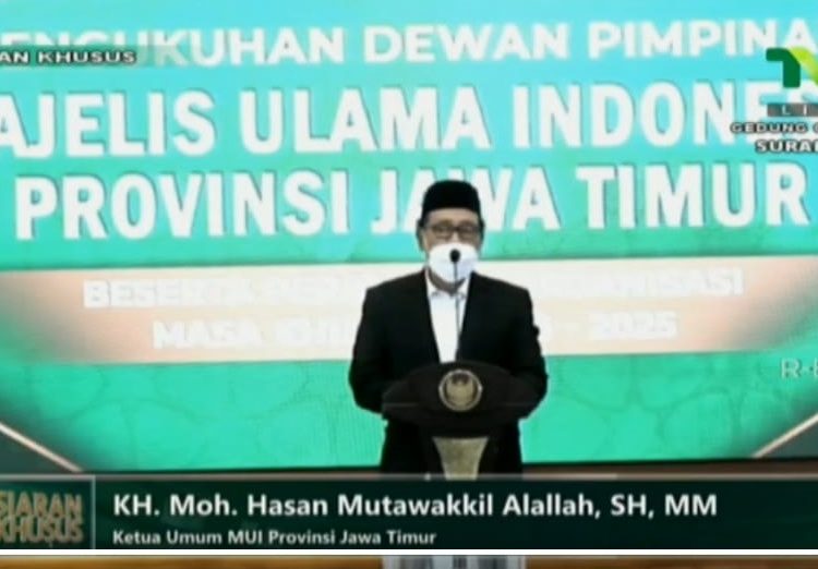 Sambutan KH Moh. Hasan Mutawakkil Alallah Pada Pengukuhan MUI Jatim 15 Februari 2021