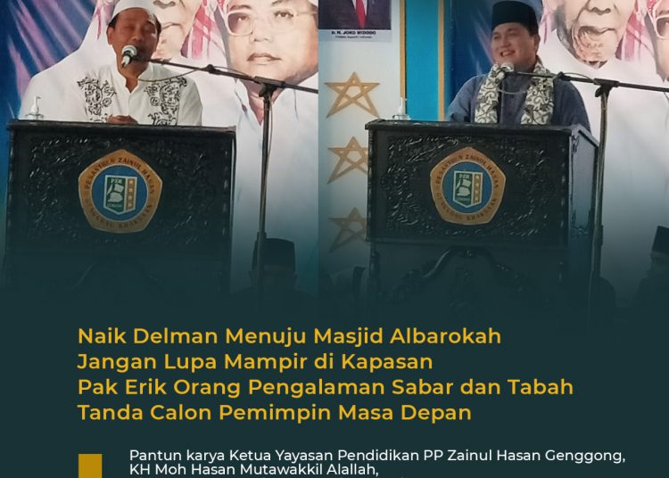 Bertemu Menteri BUMN Erick Thohir, KH Mutawakkil Alallah Sampaikan Pentingnya Tripilar Ekonomi Keumatan