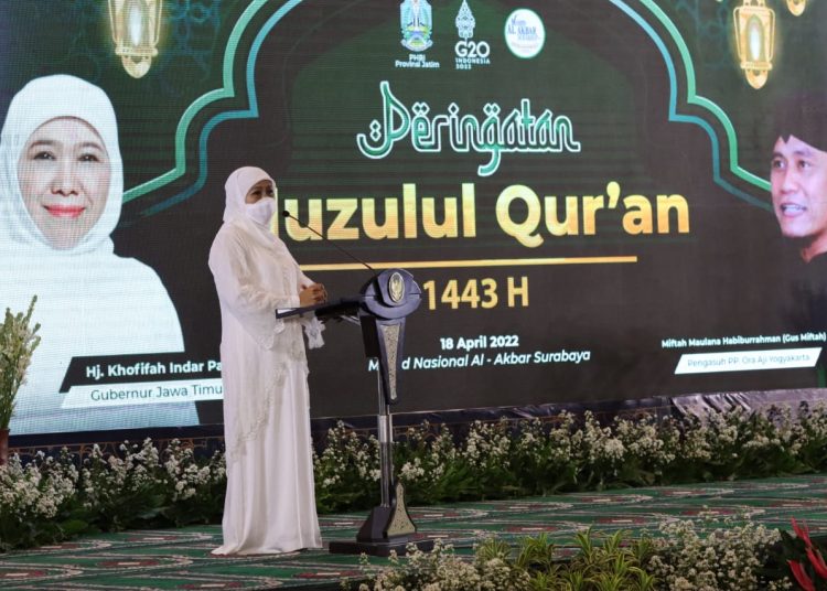 Momen Nuzulul Qur’an 1443 H, Gubenur Jatim Ajak Aktualisasikan Literasi