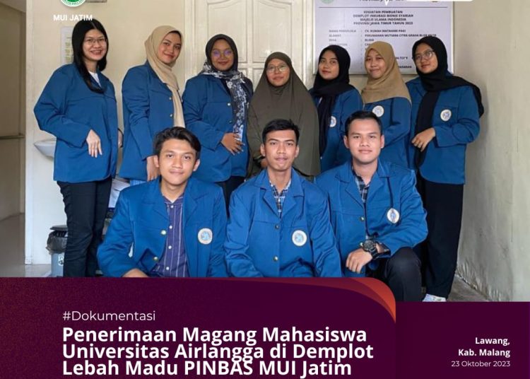 Dapatkan Pengalaman Praktis, 10 Mahasiswa Unair Magang di Pinbas MUI Jatim