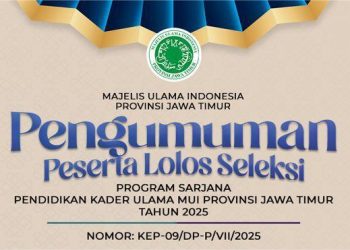 Pengumuman Seleksi Program Sarjana Pendidikan Kader Ulama MUI Jawa Timur 2025