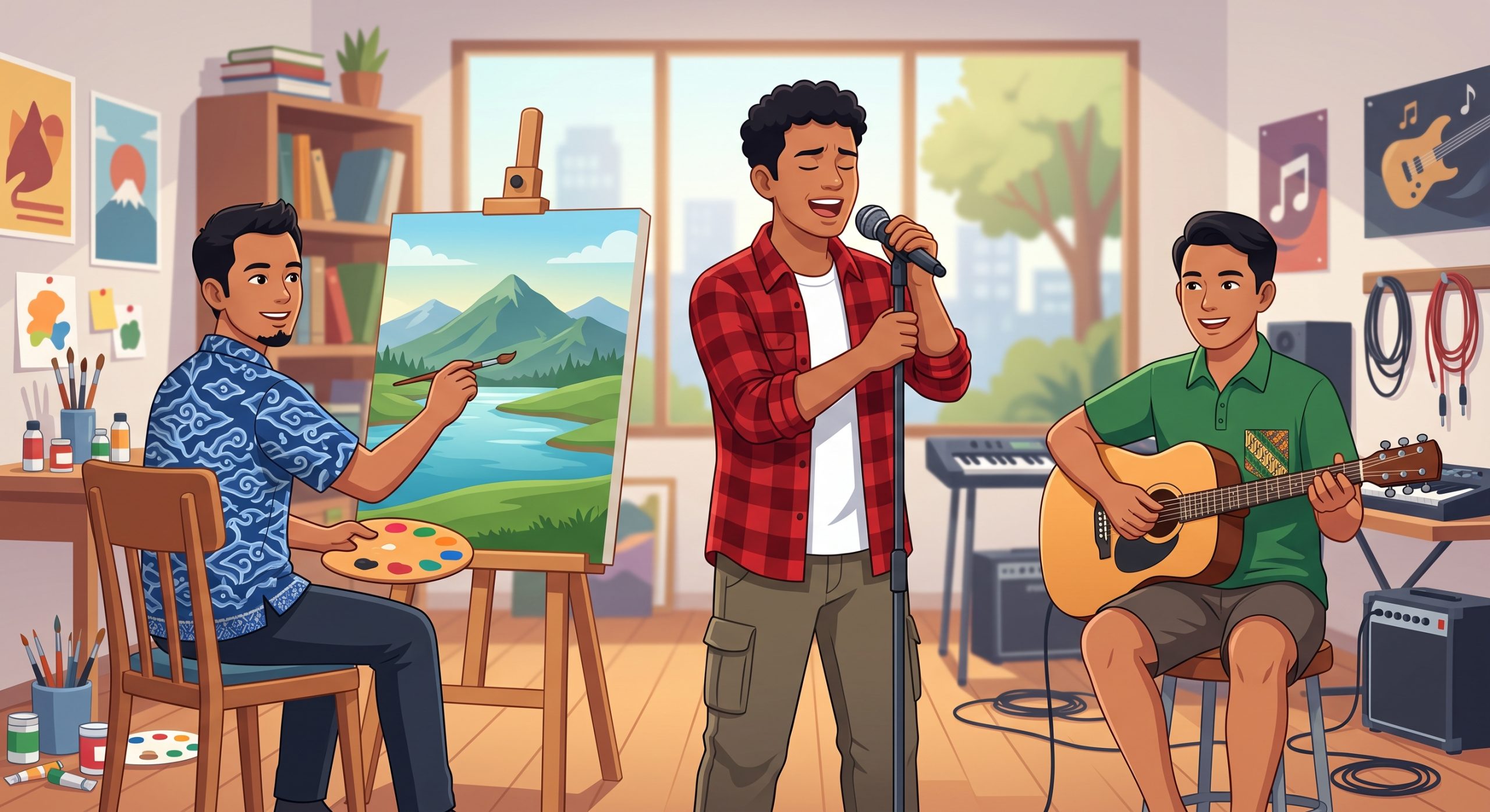 Hukum Menggambar, Animasi, Musik dan Nyanyian