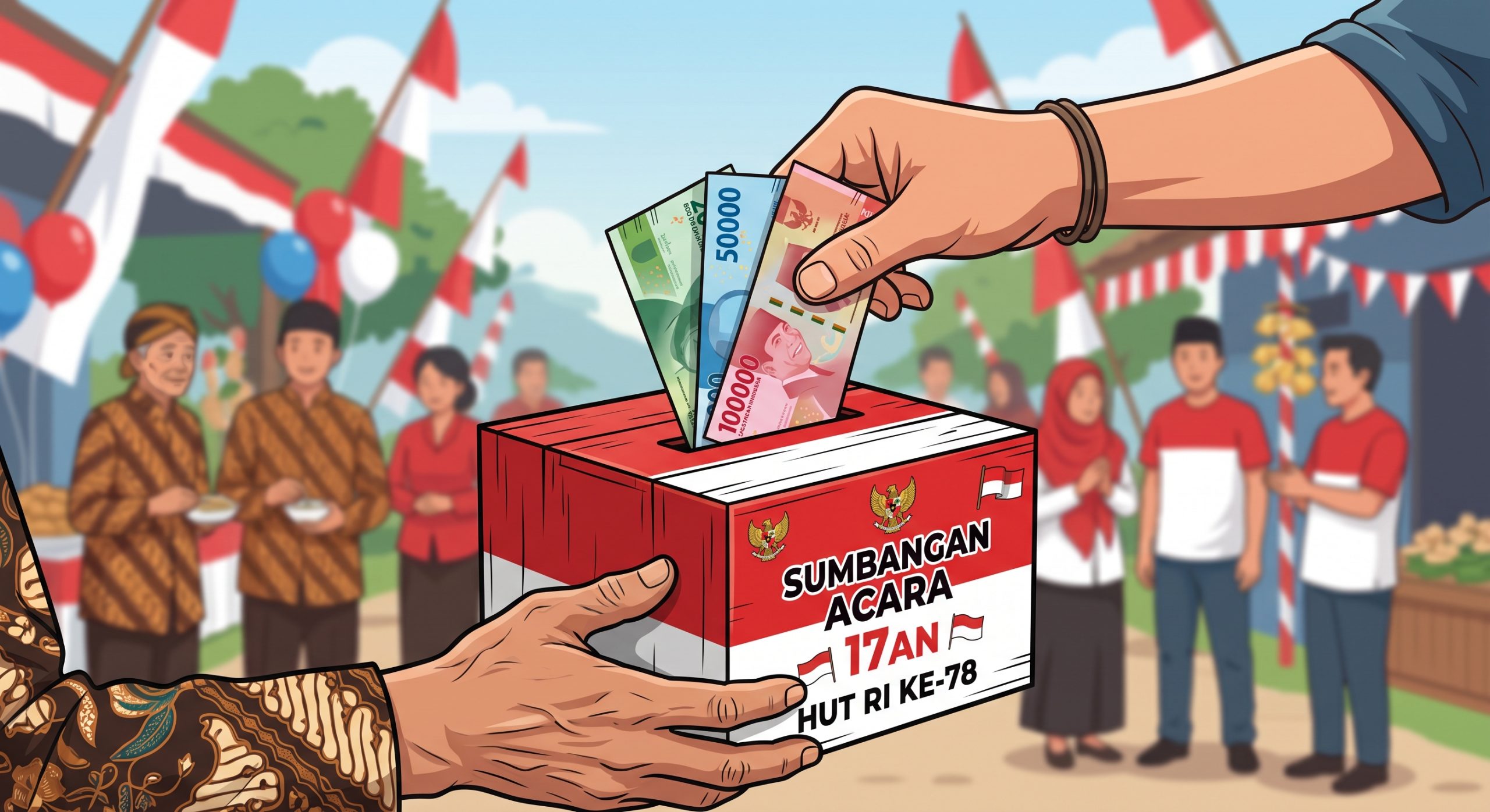 Uang Sumbangan, Kegiatan Agustusan dengan Iuran Dijadikan Hadiah, dan Tarian Joget