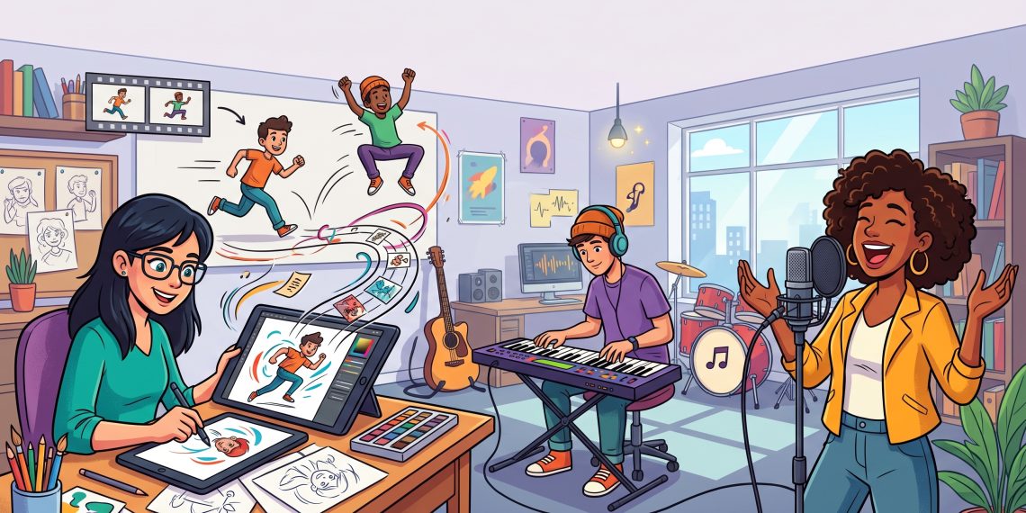Hukum Menggambar, Animasi, Musik dan Nyanyian