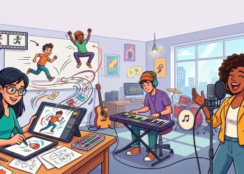 Hukum Menggambar, Animasi, Musik dan Nyanyian