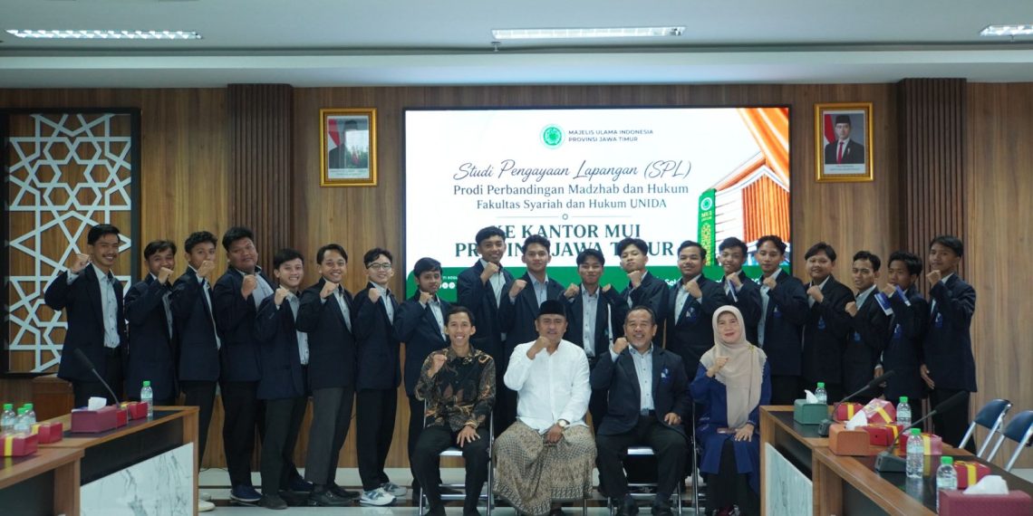 Mahasiswa Perbandingan Madzhab UNIDA Gelar Studi Pengayaan Lapangan ke MUI Jatim