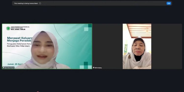 PPRK MUI Jatim Gelar Webinar Seri II, Soroti Pentingnya Penguatan Ketahanan Keluarga di Era Disrupsi