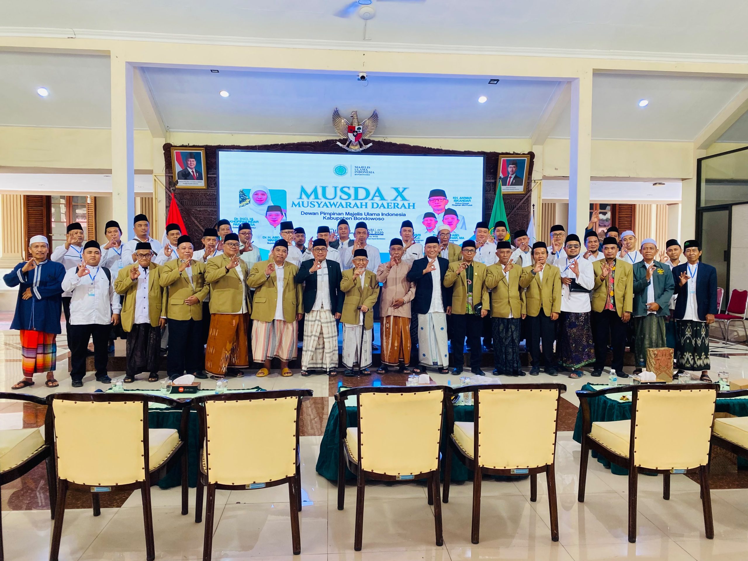 Musda X MUI Bondowoso Sukses Digelar, Drs KH Junaidi Mu’thi Terpilih sebagai Ketua Baru
